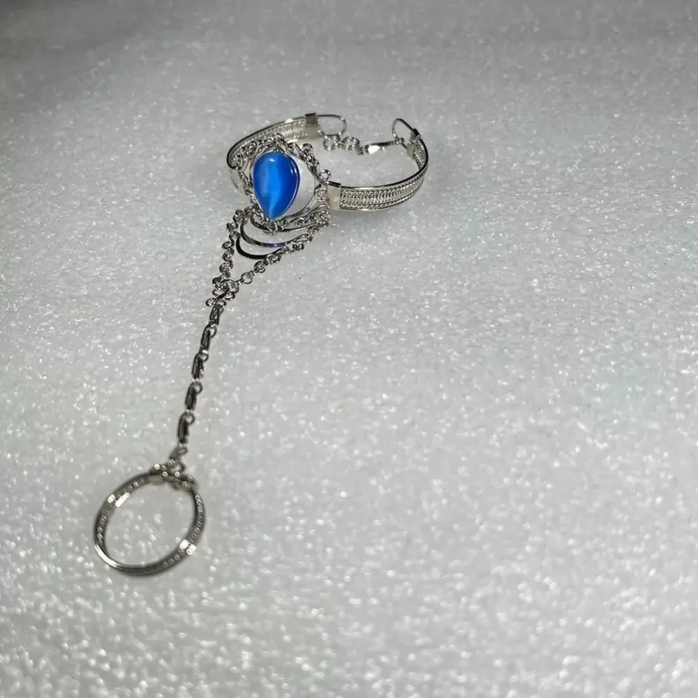 New Bracelet Ring Jewelry Accessory Deadstock Cats Eye Look Bead Costume Witchy